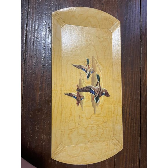 Vintage Haskelite Trays, Mallard Duck, set of six serving trays, vintage lithogr - Picture 9 of 9